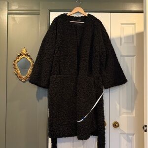 Cynthia Rowley Black Fuzzy Jacket